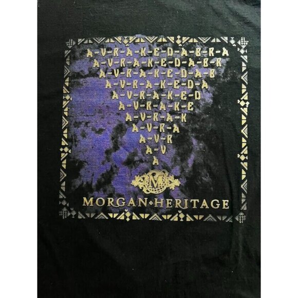 Morgan Heritage Avrakedabra 2018 Shirt Adult XL Black Short Sleeve Pullover Tee. - Picture 2 of 10